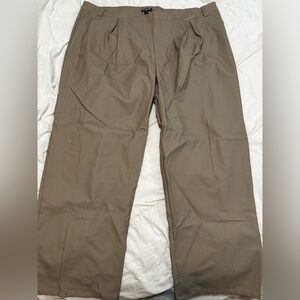 Faux leather wide leg trouser